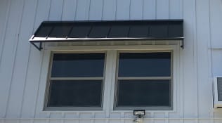 Residential aluminum window awnings black color.