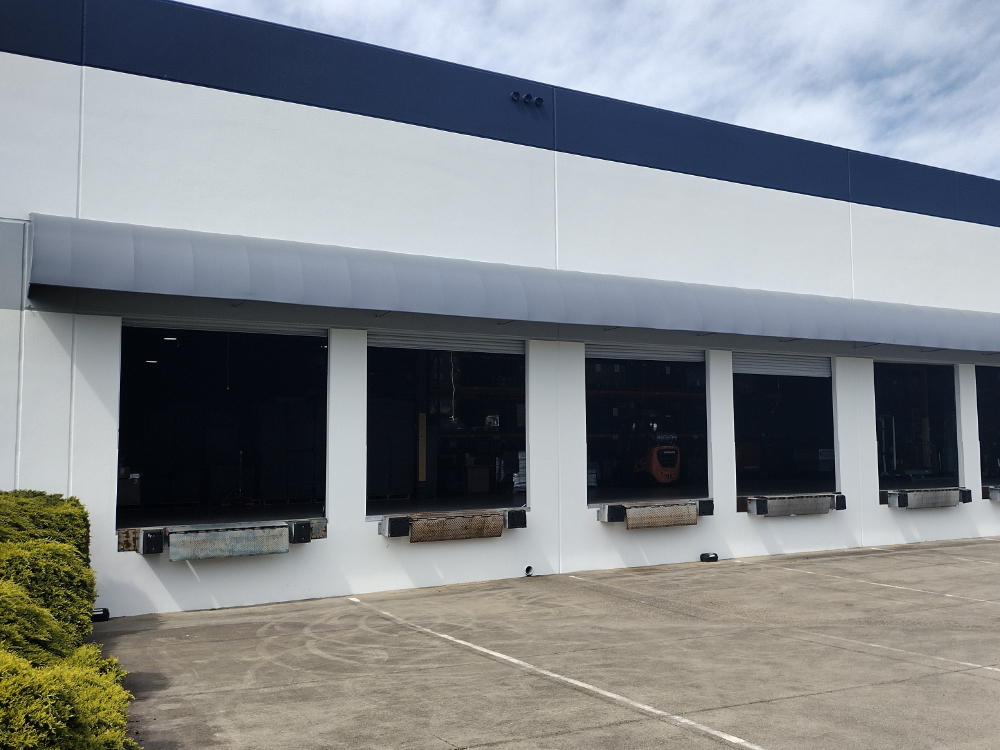 Industrial awning installation