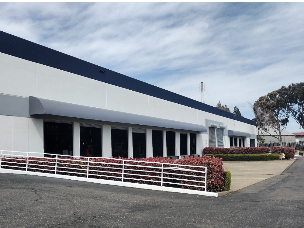 Industrial awning installation