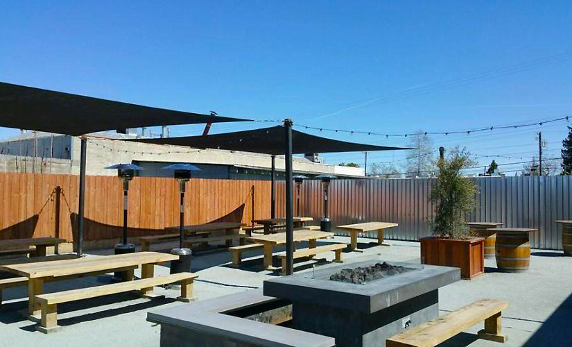 Commercial outdoor shade solution. By Goodwin-Cole.