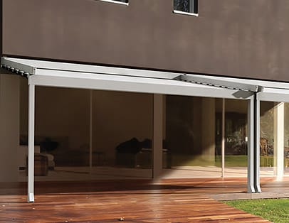 Modern pergola with a Retractable Pergola Cover