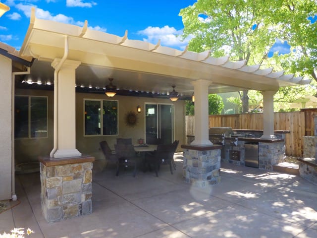 Solid roof patio cover example