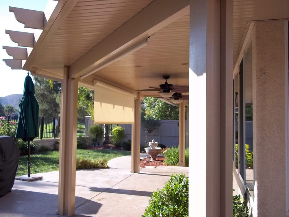 Solid roof patio cover example
