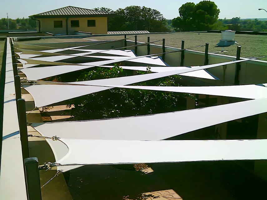 commercial shade sail Beale Air Force Base