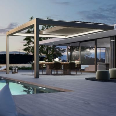 Pergola builder Goodwin-Cole and KE offer the Skylife model pergola.