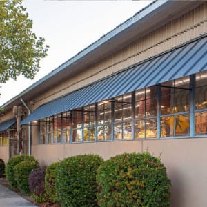 commercial metal awning, standing seam awnings