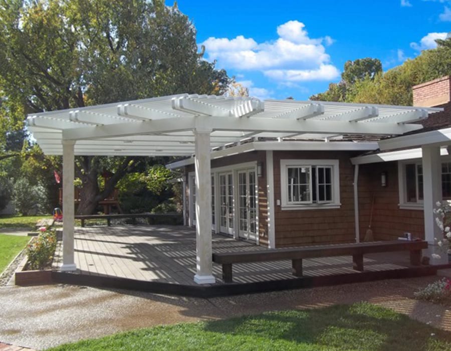 Duralum Aluminum, Look Of Wood, Patio Cover | Metal Patio Cover How To Clean Aluminum Patio Cover